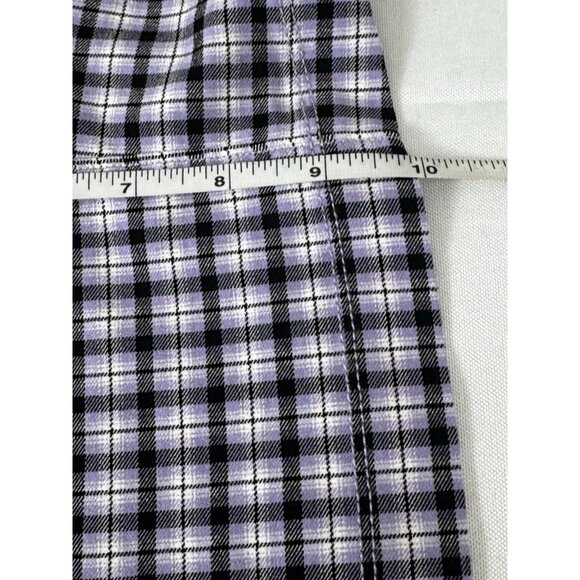 Hollister Y2K Purple Plaid M Crop Top Grunge Academia Prep Clueless Aesthetic - Picture 9 of 9